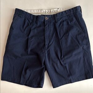 Dockers Men's Dark Blue Pleated Front Shorts Size 38
